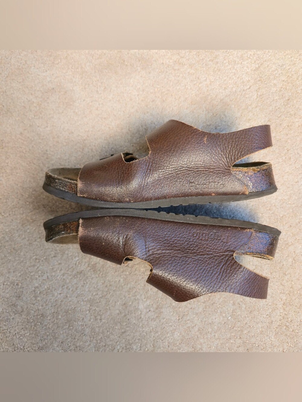 Birkenstock Milano Nubuck Leather Brown Chocolate Sandals US Size 7 - Picture 7 of 7